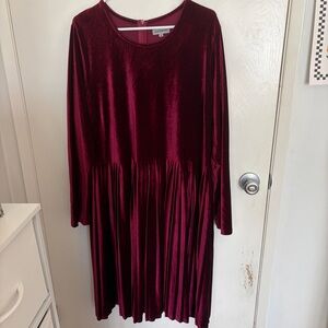 Alice & You Deep Red Velvet Dress